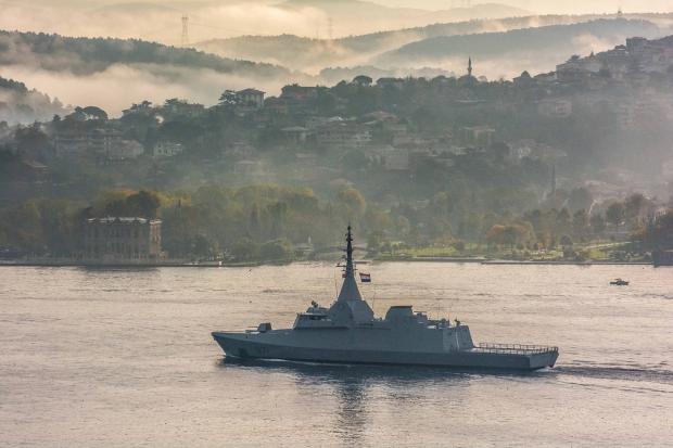 Фрегат типу Oliver Hazard Perry ALEXANDRIA (F911). Листопад 2020. Фото: Shipspotting Istanbul Strait.