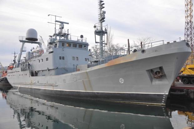 Середній розвідувальний корабель за темою «Лагуна» перед виходом в море Фото: ВМС ЗС України