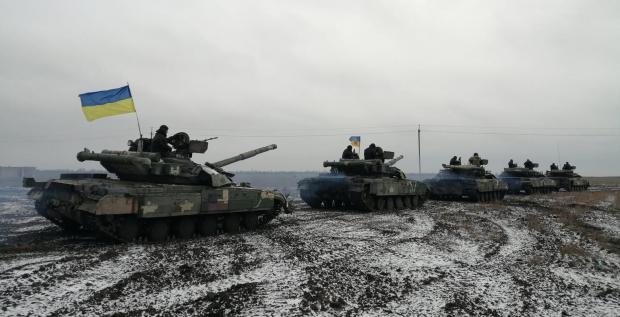Танки Т-64БМ «Булат» на Херсонщині. Грудень 2020. Фото: ЗСУ