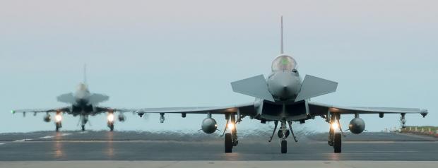 Eurofighter Typhoon виробляється у співпраці Airbus, BAE Systems та Leonardo
