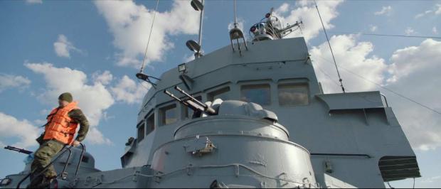 Спарена кулеметна установка Утьос-М на морському буксирі "Корець" (A830)