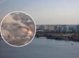 Лівий берег Києва затягнуло димом через масштабну пожежу на Осокорках (відео)