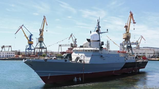 Спуск на воду ракетного корвета "Циклон" для Чорноморського флоту РФ