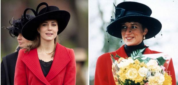 Кейт Міддлтон і принцеса Діана обожнювали одягати червоне пальто
