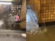 Метро Нью-Йорка затопило через тропічний шторм: Вода досягає людям до пояса (відео)
