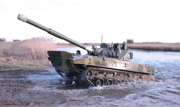 У РФ стверджують, що легкий танк "Спрут-СДМ1" підтвердив свої "високі водохідні якості"