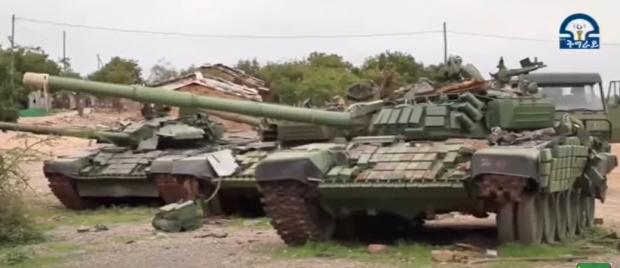 Сили Тиграю захопили у Ефіопії Т-72 української модернізації. Танки Т-72УА1 та Т72Б в Ефіопії. Фото: Twitter/@oryxspioenkop