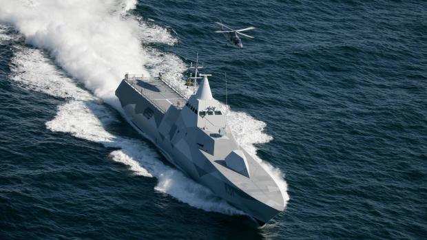 Кораблі проекту Visby мають посадковий майданчик, на якому можна розміщувати або легкі гелікоптери, або БПЛА "вертольотного" типу