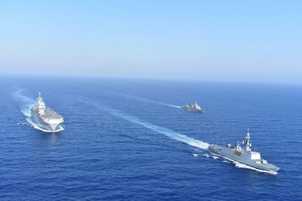 Спільні маневри військово-морських сил Франції та Греції у Середземному морі, фото ілюстративне