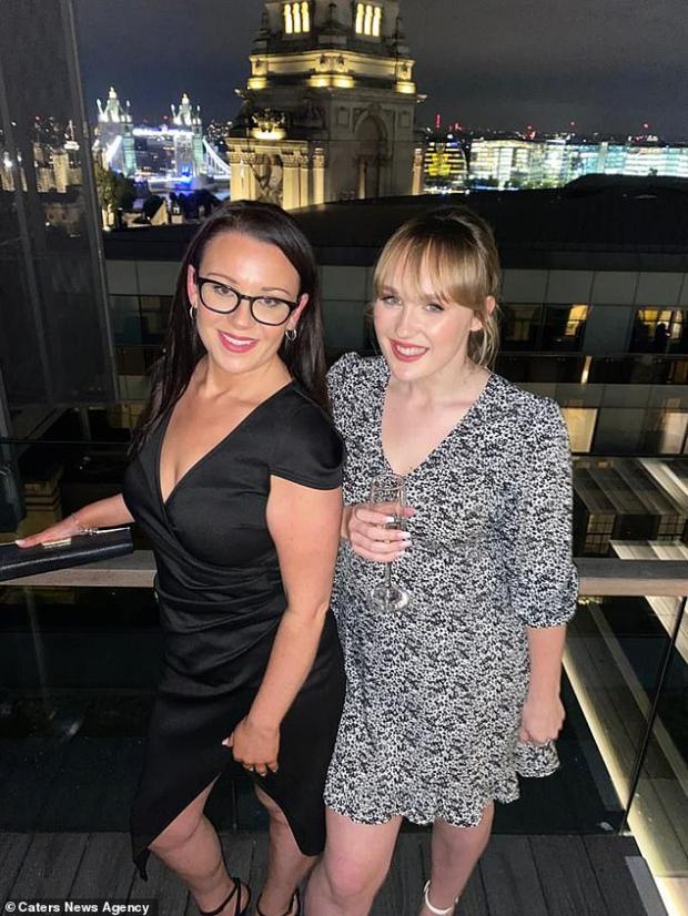 The two sisters look unrecognisable after their transformation, pictured. Clare, pictured now, right, said she saw life in a much more positive light since dropping the pounds