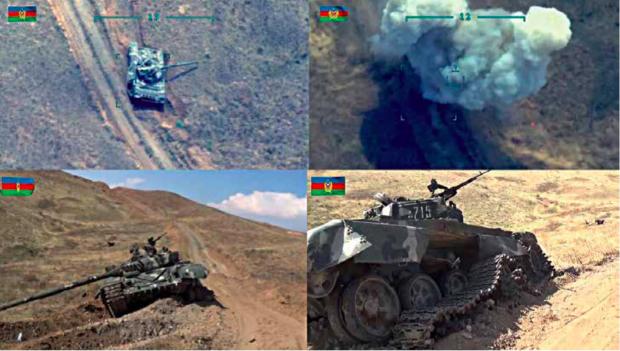 Деякі приклади знищеної техніки у Нагірному Карабасі за допомогою керованих бомб безпілотника "Барьяктар ТБ2"