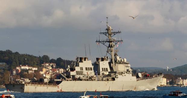 Есмінець «Porter» (DDG 78) ВМФ США. 30 жовтня 2021. Фото: ЗМІ Туреччини