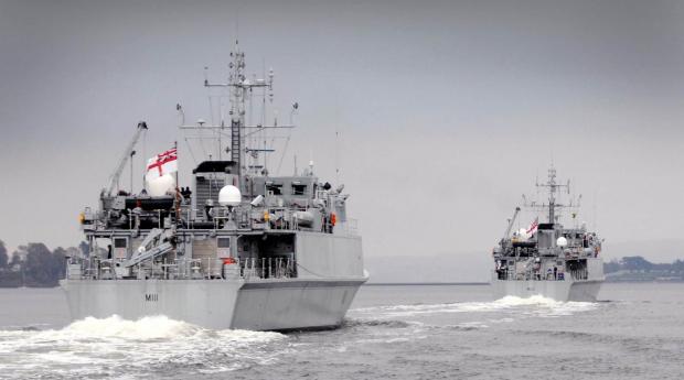 Тральщики HMS Ramsey та HMS Blyth Фото: Twitter/NavyLookout
