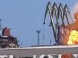 Моторошне видовище: Вибух у порту окупованого Бердянська потрапив на відео