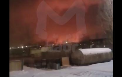 У РФ горить нафтопереробний завод
