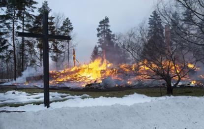 У Фінляндії на Різдво згоріла старовинна церква