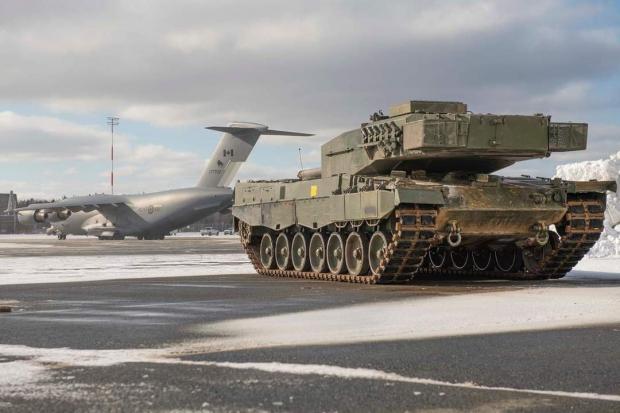 Танк Leopard 2A4, який Канада передає Україні. Лютий 2023. Канада. Фото: Аніта Ананд