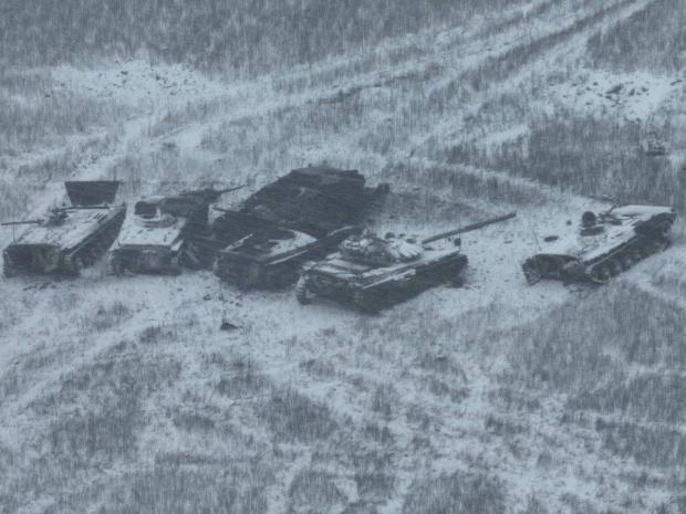 Знищена техніка рашистів під Авдіївкою, зима 2023 року, фото з відкритих джерел