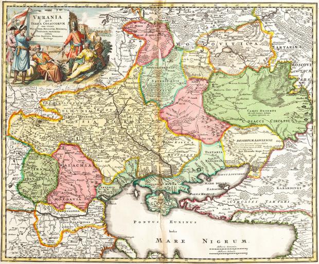 "Україна, земля козаків". Карта XVIII сторіччя