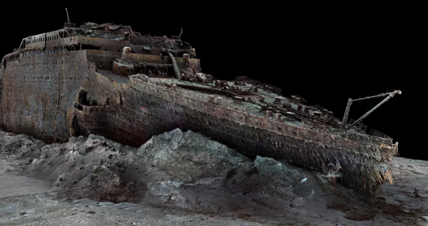 3D-реконструкція затонулого лайнера. Фото: скріншот з відео.