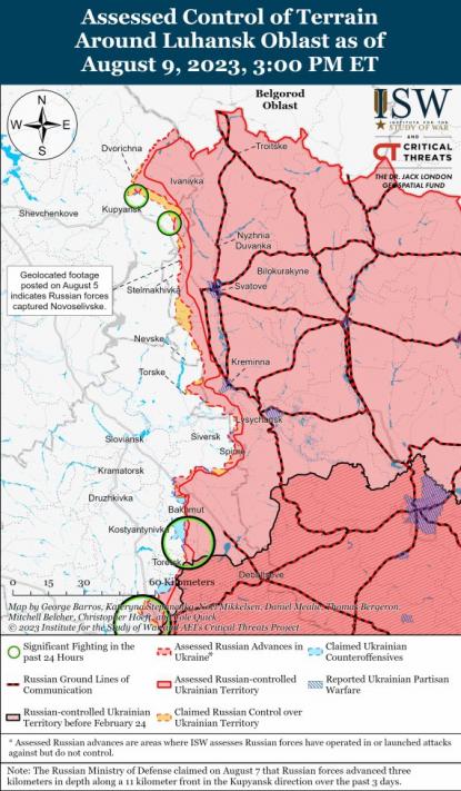 Російські окупанти зазнають великих втрат на лінії фронту Сватове-Кремінна