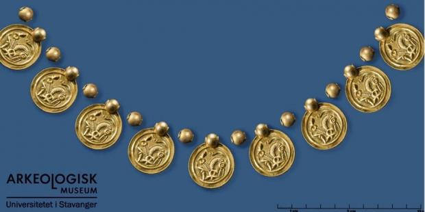 Золоті брактеати віком 1500 років (Фото:Тео Елі Гіл Белл/Музей археології/UiS)