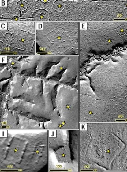 Приклади картування LIDAR, що передбачають земляні роботи під Амазонкою