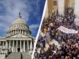 У Вашингтоні, попри заборони, пропалестинські протестувальники увірвалися до будівлі Капітолію (відео)
