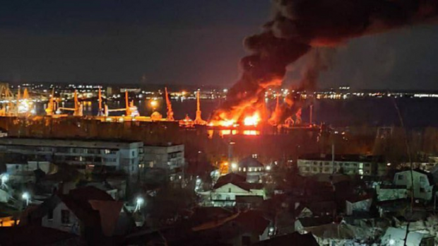 Пожежа в порту Феодосії, Фото: ASTRA
