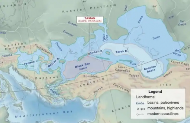 Чорне море, Каспійське море та Аральське море є основними залишками цього дивовижного озера