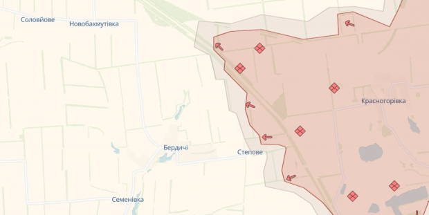 Степове та Бердичі Джерело: deepstatemap