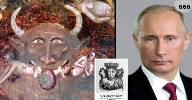 Антихрист з середньовічної фрески в Італії дуже нагадує обличчям кремлівського фюрера 