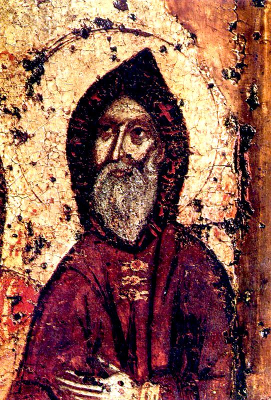 Антоній Печерський, фрагмент Свенської ікони Божої Матері