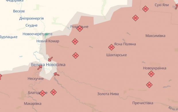 Росіяни, застосовуючи бронетехніку, намагаються блокувати Велику Новосілку