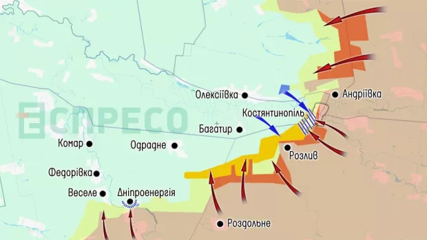 Карта бойових дій за 25 квітня – 3 травня