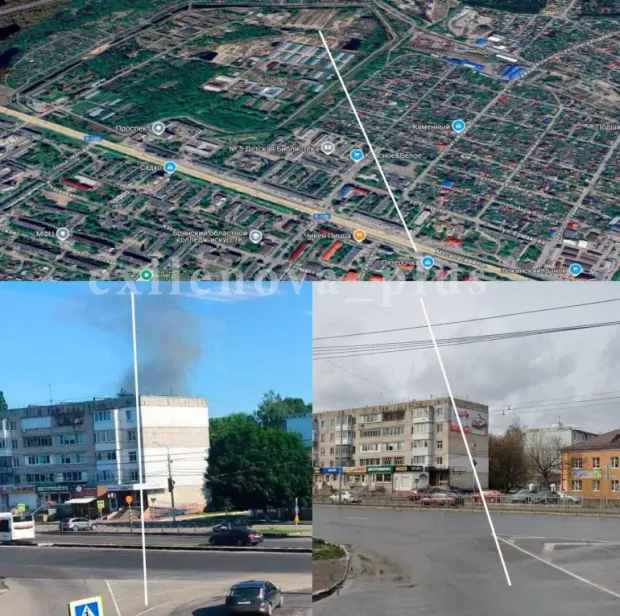 Після прильотів у Брянську точився дим