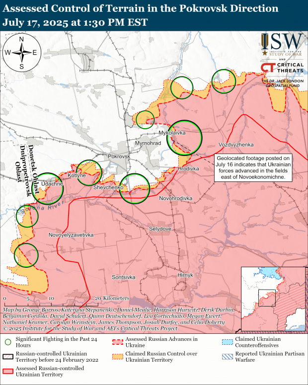 Pokrovsk Direction July 17, 2025 / ISW