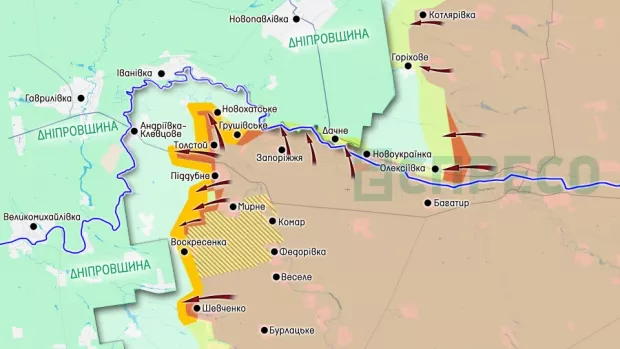 Карта бойових дій за 12-19 липня