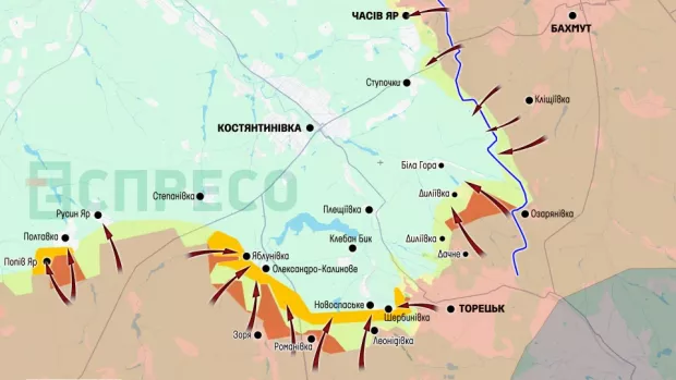 Карта бойових дій за 12-19 липня