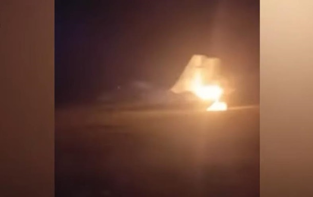 Су-27 охопило полум'я
