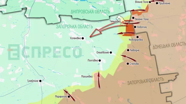Карта бойових дій за 2-9 серпня