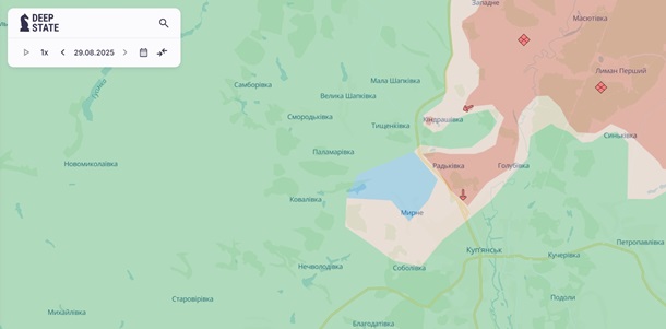 Про звільнення Мирного свідчать і дані на карті аналітичного проєкту DeepState