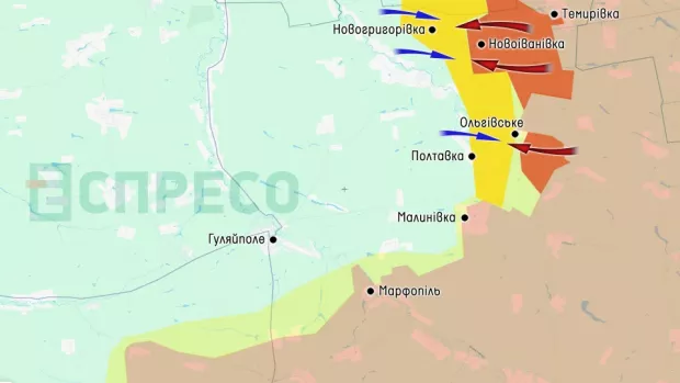 Карта бойових дій за 16-26 вересня