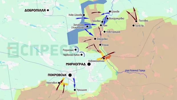 Карта бойових дій за 16-26 вересня