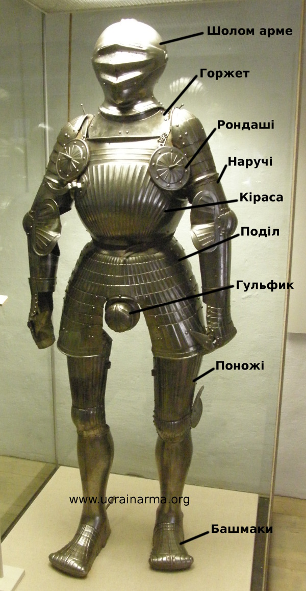 Максиміліанівський обладунок. Німеччина, поч. XVI ст.