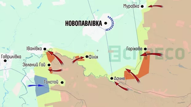 Карта бойових дій за 18-25 жовтня