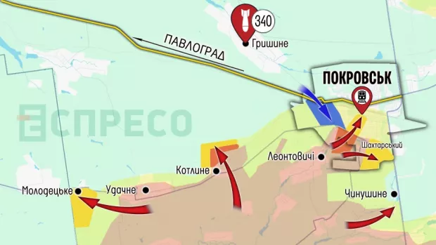 Карта бойових дій за 18-25 жовтня