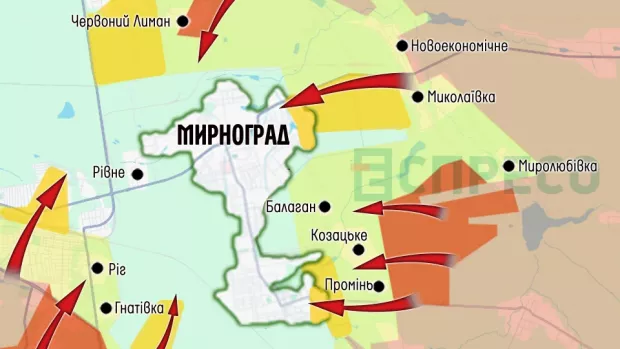 Карта бойлвих дій за 25-31 жовтня