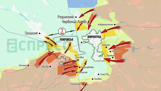Карта бойлвих дій за 25-31 жовтня
