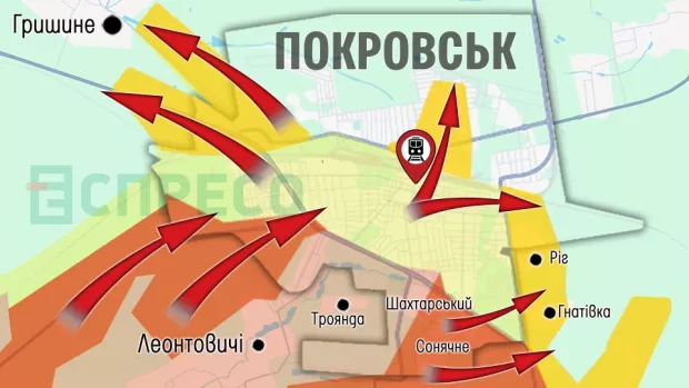 Карта бойлвих дій за 25-31 жовтня